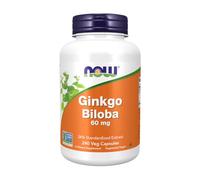 NOW Foods Ginkgo Biloba 60mg 240 Veg Caps | Supports Brain Health & Memory