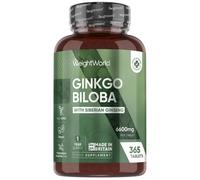 Ginkgo Biloba and Ginseng 6600mg - 365 Tablets - 1 Year Supply - 1 Tablet a Day - with Flavone Glycosides and Terpene Lactones - Vegan &