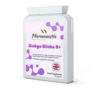 Ginkgo Biloba B Plus Supplement 6000mg Daily Serving - 90 Capsules - Supports Cognitive Function- Vegan Friendly Capsules with Added Vitamin B Complex - UK Manufactured
