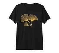 Ginkgo biloba Leaf Minimalist Premium T-Shirt