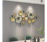 Ginkgo Leaf Decoration Large Metal Wall Clock - 3D Roman Digital Home Decor for Living Room, 100 * 45cm Wall Sculpture
