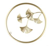 Ginkgo Leaf Metal Wall Sculpture With Three Dimensional Design For Adding Artistic Flair To Walls In Various Rooms(Ginkgo four leaves)