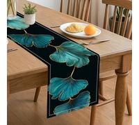 Ginkgo Leaf Table Runner, Elegant Tropical Botanical Design for Fall Dining Decor, Perfect for Home Family Gatherings and Holiday Celebrations 13x72 Inch