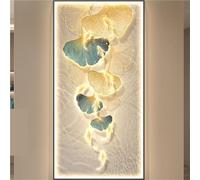 Ginkgo Leaf Wall Art, 3D LED Lighted Mural for Bedroom and Living Room, Modern Home Decor, Illuminated Ginkgo Leaf Wall Painting, Decorative Lighting for Interior Spaces