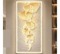 Ginkgo Leaf Wall Art, 3D LED Lighted Mural for Bedroom and Living Room, Modern Home Decor, Illuminated Ginkgo Leaf Wall Painting, Decorative Lighting for Interior Spaces