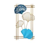 Ginkgo Leaf Wall Art - Botanical Nature Decor, Cut Metal Leaves | Ginkgo Leaf Wall Decor, Golden Metal 3D Wall Art, Elegant Wall Decoration for Living Room Bedroom Cafe Vintage Home Garden