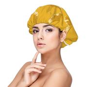 Ginkgo Leaves Floral On Yellow Ochre,Adult's Satin Sleeping Cap - Women's Elastic Sleep Bonnet, Adjustable Overnight Hair Cover