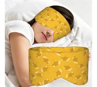 Ginkgo Leaves Floral On Yellow Ochre, Sleep Mask for Home Travel, Full Eye Covers Light Blocking Eye Mask Sleep Eye and Ear Muffs