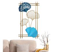 Ginkgo Leaves Metal Wall Decor - Textured Iron Design, Large Size, Elegant Leaf Shape, Nature Art Theme Supporting Inner Expression | Home
