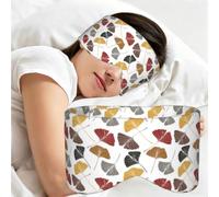 Ginkgo Leaves, Sleep Mask for Home Travel, Full Eye Covers Light Blocking Eye Mask Sleep Eye and Ear Muffs