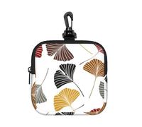 Ginkgo Leaves, Square Zipper Storage Bag, Neoprene Coin Purse, Small Wallets, Change Pouch, Change Purse