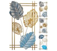 Ginkgo Wall Decor - Metal Ginkgo Leaf Wall Art | 3D Gold Pard Design | Elegant Decor for Bedroom, Living Room, Hotel Hallway Decoraión de pard multi
