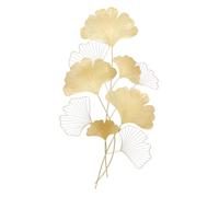 Ginkgo Wall Decorations, Golden Gingko Leef Ornaments Art Wall Sculpture, Large Gold Metal Wall Decor, 3D Tree Leaf Wall Mounted Art Home Decor, 109 * 55 * 3cm, for Foyer Reception Room Lobby Hotel