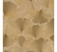 Ginko Dream Gold Vinyl Wallpaper Erismann 1047030 Modern Textured Leaf Design