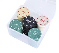 GinMimi 100Pcs Professional Chip Teaching Coin Counting Counters Learning Counters Roulettes Game Bingo Chip