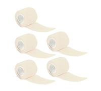 GinMimi 5 Pcs/Set Adherent Cohesive Wrap Bandages First Tape Elastic Self-Adherent Tape Non-Woven Bandage for Sports