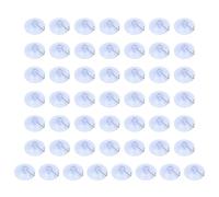 GinMimi 50 Pieces Invisible Adhesive Hook for Home Organization PVC Suction Cups with Rustproof Wire Space Saving Solution Clear Rubber Wall