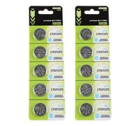 GinMimi 5pcs / 10pcs CR2025 3V Coin Cell Batteries with Low Discharge Efficient CR2025 Batteries for Various Electronics Lithium Coin Cell