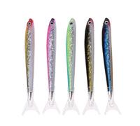 GinMimi Cartoon Ballpoint Pen with Cap Fish-like Writing Black/Blue Pocket Size for Restaurant Office School Use Paint Pens Fine Point