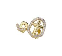 GinMimi Stylish Copper Plated Tone Hollow Crosses Teeth Grills Fashion Accessory Decoration Portable for Unique Expression Event Hollow Crosses Grillzs