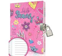GINMLYDA Secret Diary for Girls with Lock, 7 x 5.25 Inches 160 Pages Girls Gifts Diary with Lock Princess Girls Journal Kids Notebook for Girls Birthday Presents 6-10 Years Old
