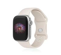 GINNARY Sport Bands Compatible with Apple Watch Band 38mm/40mm/41mm/42mm/44mm/45mm/49mm Women Men,Soft Silicone Strap Compatible with iWatch Ultra2/Ultra Series10/9/8/7/6/5/4/3/2/1/SE Starlight