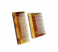 Ginni Innovations Combo of 2 Neem Wood Combs (Medium and small Detangler) -G-FG
