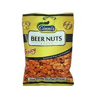 Ginni's Famous Spicy Beer Nuts - Pack of 10 - Spiced Cashews Chilli Toasted Corn Sesame Coated Peanuts Party Bar Snacks - Seasoned Flavoured Nut & Cracker Snacks