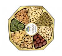 Ginni's Premium Nut Selection Gift Box Almonds, Green Raisins, Pistachios, Cashew Nuts, Walnuts, Pecan, Ginger, Dried kiwi, jujube (unab)(ber) Healthy Gift for Special Occasions