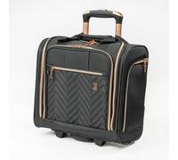Gino Ferrari Luggage Softside Suitcase with Wheels - Soft Shell Travel Wheeled Cases | Softer Premium Detailed Suitcases for Holidays, Breaks and Getaways (Black, Under Seat)