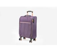 Gino Ferrari Biella Cabin Purple Soft Shell Suitcase - Ultra Lightweight