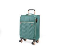 Gino Ferrari Biella Cabin Teal Soft Shell Suitcase - Ultra Lightweight