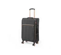 Gino Ferrari Biella Medium Black Soft Shell Suitcase - Ultra Lightweight