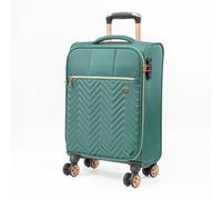 Gino Ferrari Biella Soft Shell Cabin Suitcase Flight Luggage Small Green