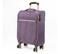 Gino Ferrari Biella Soft Shell Cabin Suitcase Flight Luggage Small Purple