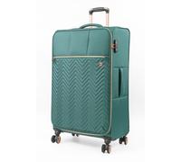 Gino Ferrari Luggage Softside Suitcase with Wheels - Soft Shell Travel Wheeled Cases | Softer Premium Detailed Suitcases for Holidays, Breaks and Getaways (Teal, Medium)