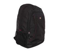 Gino Ferrari Eros 16 Inch Laptop Backpack Red Trim GF507 Ruck Sack Bag Black NEW