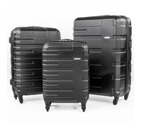 Gino Ferrari Lightweight Hard Shell Wheeled Suitcase Hold Cabin Luggage with Wheels - Large - ABS - Black