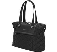 Gino Ferrari Linate Black Quilted 16" Laptop Tote Bag & Work Shoulder Handbag Gino Ferrari Black