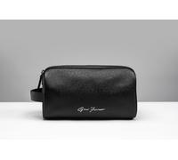 Gino Ferrari Men's Black Leather Wash Bag Bathroom Travel Essentials Gino Ferrari Black One Size