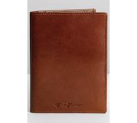 Gino Ferrari Men's Italian Embossed Leather Passport Travel Wallet RFID Protection Cognac in Tan Gino Ferrari Tan One Size