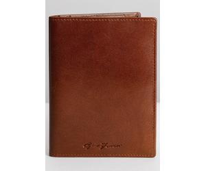 Gino Ferrari Men's Italian Embossed Leather Passport Travel Wallet RFID Protection Cognac in Tan Gino Ferrari Tan One Size