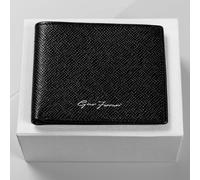 Gino Ferrari Men's Leather RFID Protection 8 Card Bifold Wallet Coin Pocket ID Section in Black Gino Ferrari Black One Size