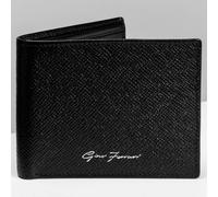 Gino Ferrari Men's Slim Italian Saffiano Leather 8 CC Bifold Wallet RFID Protection Black Gino Ferrari Black One Size