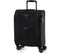 Gino Ferrari Omis Lightweight Suitcase Soft Shell Luggage Small Black