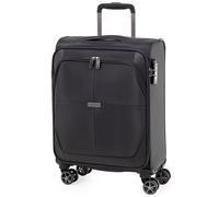 Gino Ferrari Omis Premium 22" Lightweight Soft Shell Suitcase Wheels Cabin Luggage in Black | Size: Small Gino Ferrari Black Small