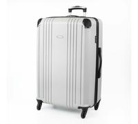 Gino Ferrari Valor lightweight Suitcase Hard Shell Cabin & Hold Luggage With Wheels - Large - ABS - Silver
