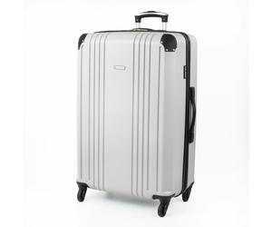 Gino Ferrari Valor lightweight Suitcase Hard Shell Cabin & Hold Luggage With Wheels - Large - ABS - Silver