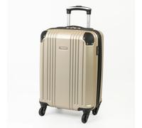 Gino Ferrari Valor lightweight Suitcase Hard Shell Cabin & Hold Luggage With Wheels - Small - ABS - Champagne