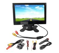 Ginobili 12V-24V 7 Inch TFT LCD Color HD Monitor with 4LED Light Camera for Car CCTV Reverse Rear View Car Electronic Replacement Accessories